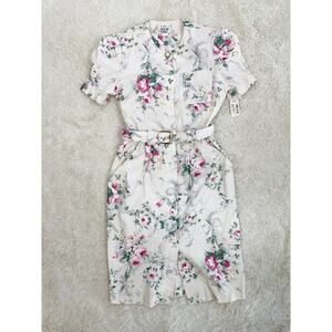 Vintage Deadstock Floral Pencil Dress size 12